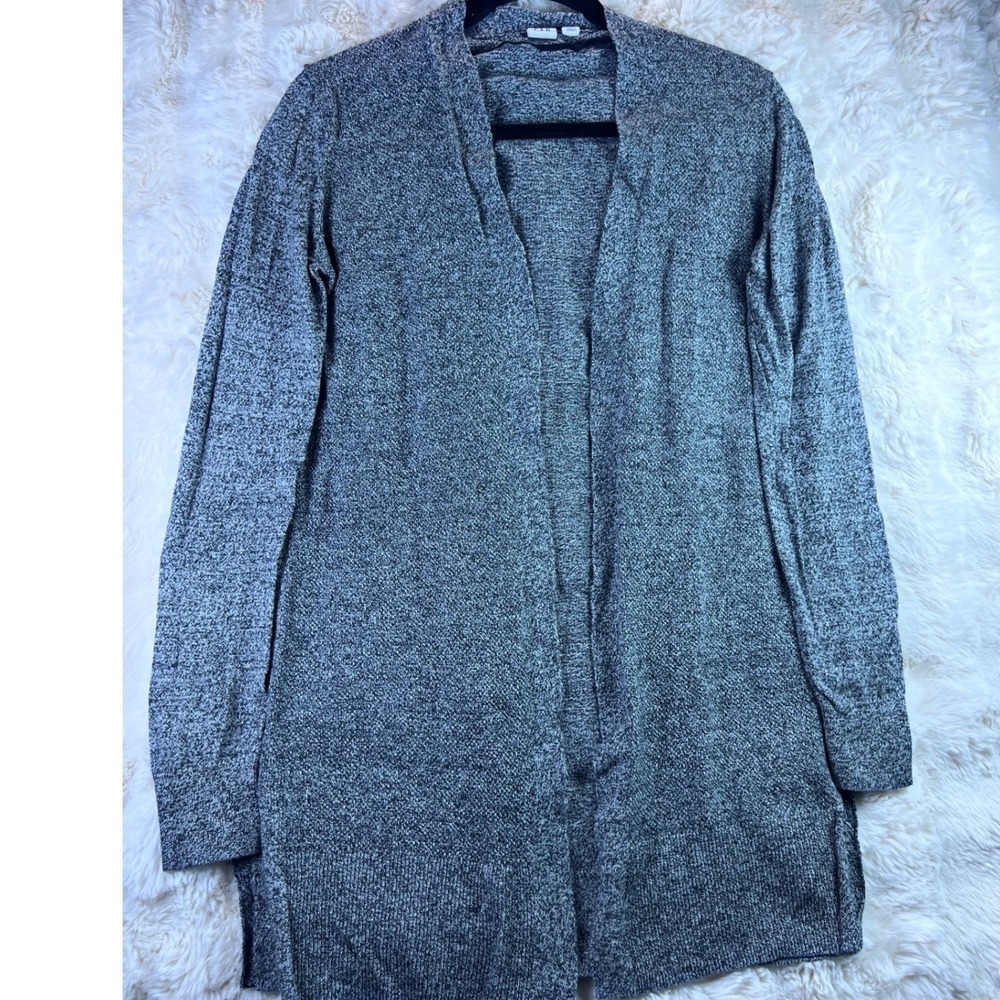 Gap Womens Gray Marled Open Front Longline Cardigan Sweater Size XS.  A13